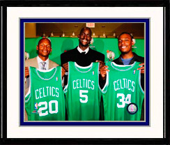 Boston Celtics Photo Double Matted & Framed