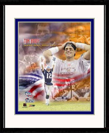 New England Patriots Photo Double Matted & Framed